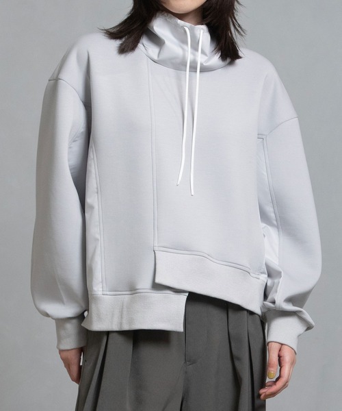 MARECHAL TERRE(マルシャルテル)の「ドッキングアシンメトリートップス(Tシャツ/カットソー・レディース・キャメル/カーキ/ブラック/ライトグレー・MEDIUM)」の3枚目の写真