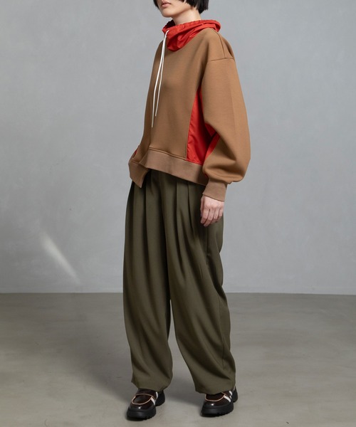 MARECHAL TERRE(マルシャルテル)の「ドッキングアシンメトリートップス(Tシャツ/カットソー・レディース・キャメル/カーキ/ブラック/ライトグレー・MEDIUM)」の8枚目の写真