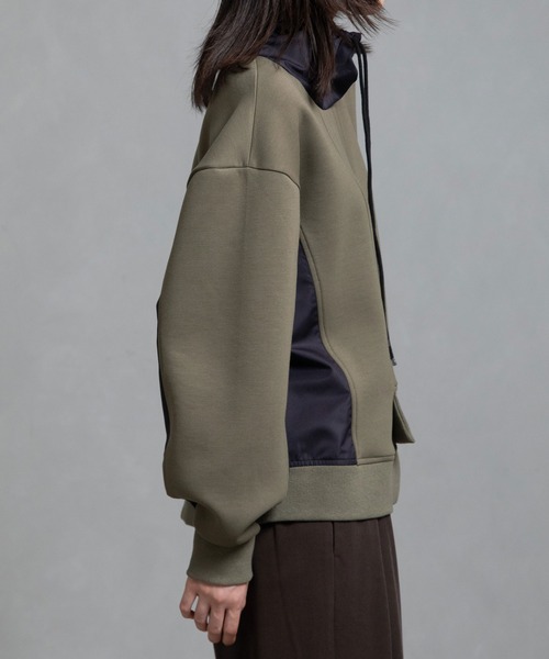 MARECHAL TERRE(マルシャルテル)の「ドッキングアシンメトリートップス(Tシャツ/カットソー・レディース・キャメル/カーキ/ブラック/ライトグレー・MEDIUM)」の10枚目の写真