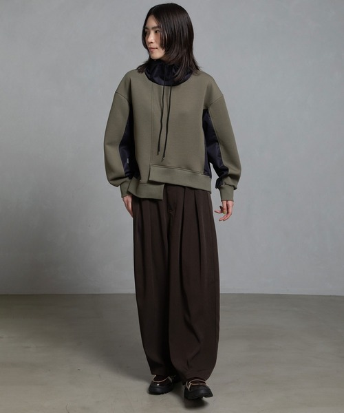 MARECHAL TERRE(マルシャルテル)の「ドッキングアシンメトリートップス(Tシャツ/カットソー・レディース・キャメル/カーキ/ブラック/ライトグレー・MEDIUM)」の14枚目の写真