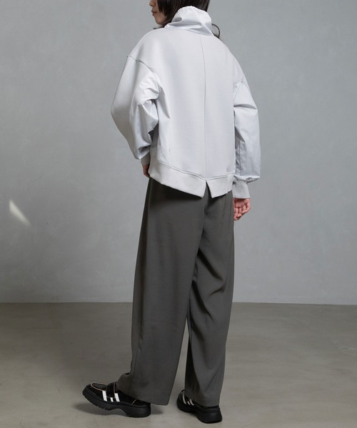 MARECHAL TERRE(マルシャルテル)の「ドッキングアシンメトリートップス(Tシャツ/カットソー・レディース・キャメル/カーキ/ブラック/ライトグレー・MEDIUM)」の22枚目の写真