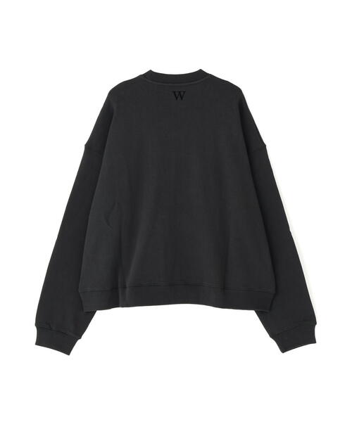 WHITELAND（ホワイトランド）の「WHITELAND/ホワイトランド/OVER SIZE CREW SWEAT（スウェット・レディース・ブラック/アイボリー・F）」の4枚目の写真