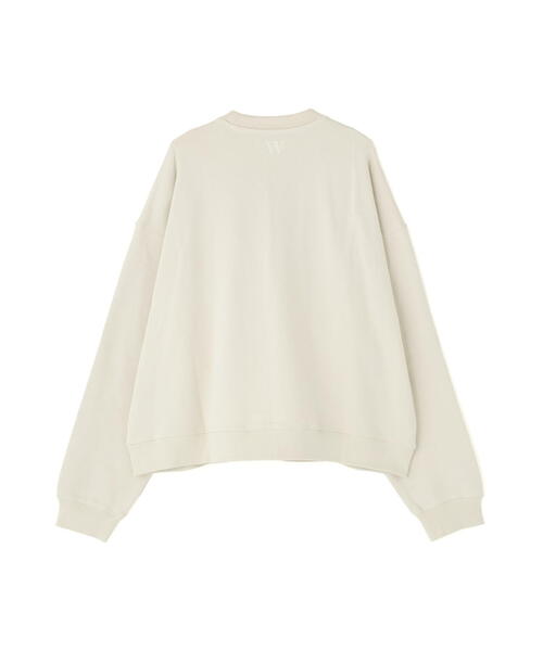 WHITELAND（ホワイトランド）の「WHITELAND/ホワイトランド/OVER SIZE CREW SWEAT（スウェット・レディース・ブラック/アイボリー・F）」の3枚目の写真