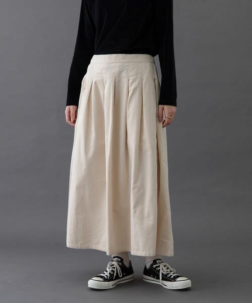 FORK&SPOON（フォークアンドスプーン）の「FORK&SPOON　コーデュロイスカート（スカート・レディース・ブラウン/アイボリー/チャコールグレー・1/2）」の2枚目の写真