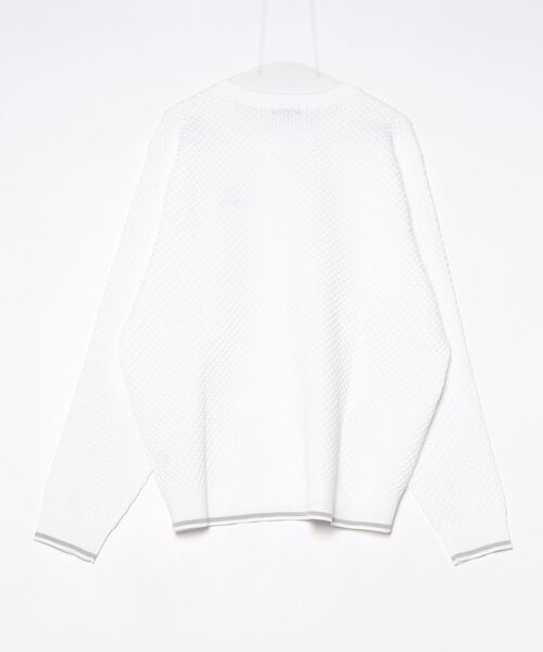 PING（ピン）の「ピン  ハチノス編みクルーネックニット（ニット/セーター・メンズ・ホワイト/グレー・M/L/LL/3L）」の3枚目の写真