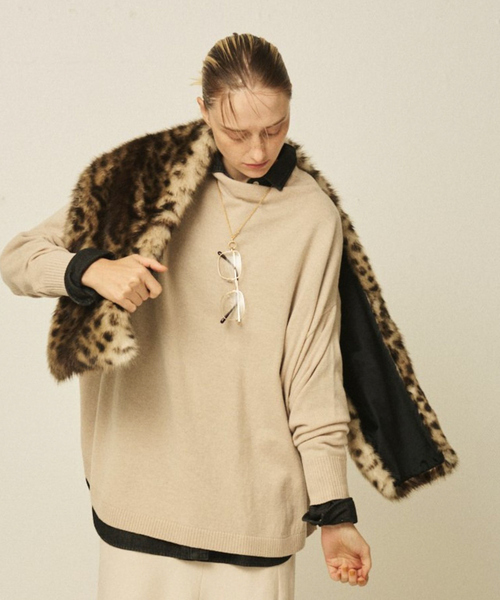 HELEN MOORE（ヘレンムーア）の「【HELEN MOORE/ヘレンムーア】バックル付フェイクファースカーフ / ストール（ストール/ショール・レディース・ベージュ/その他・フリー）」の13枚目の写真