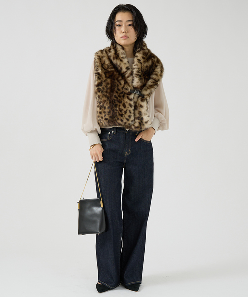 HELEN MOORE（ヘレンムーア）の「【HELEN MOORE/ヘレンムーア】バックル付フェイクファースカーフ / ストール（ストール/ショール・レディース・ベージュ/その他・フリー）」の20枚目の写真