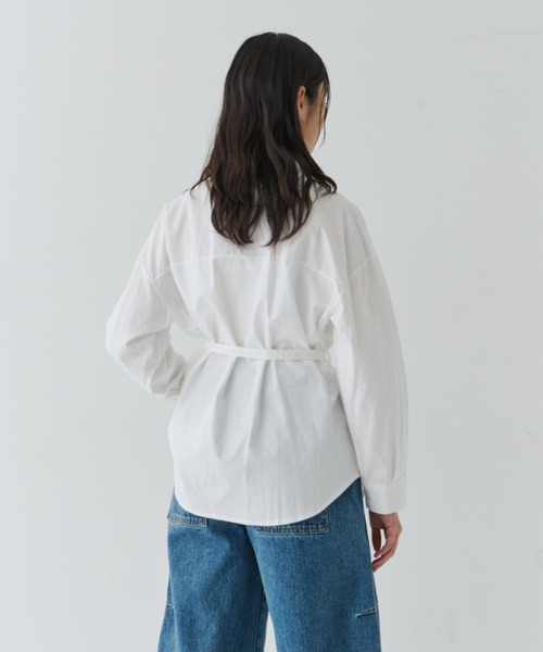 NUJOH（ヌゾ）の「Essential Oversized Shirt / エッセンシャルオーバーサイズシャツ（シャツ/ブラウス・レディース・ブルー/ブラック/ホワイト・FREE）」の20枚目の写真