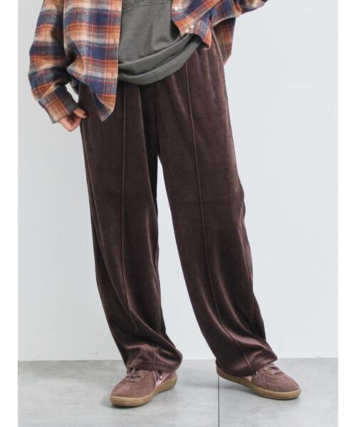 SM2（エスエムツー）の「ラビットベロアイージーパンツ（その他パンツ・レディース・ブラック/グレー/ブラウン/ダークオレンジ・F）」の4枚目の写真