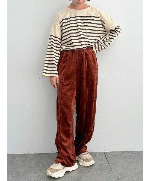 SM2（エスエムツー）の「ラビットベロアイージーパンツ（その他パンツ・レディース・ブラック/グレー/ブラウン/ダークオレンジ・F）」の8枚目の写真