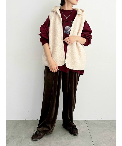 SM2（エスエムツー）の「ラビットベロアイージーパンツ（その他パンツ・レディース・ブラック/グレー/ブラウン/ダークオレンジ・F）」の12枚目の写真