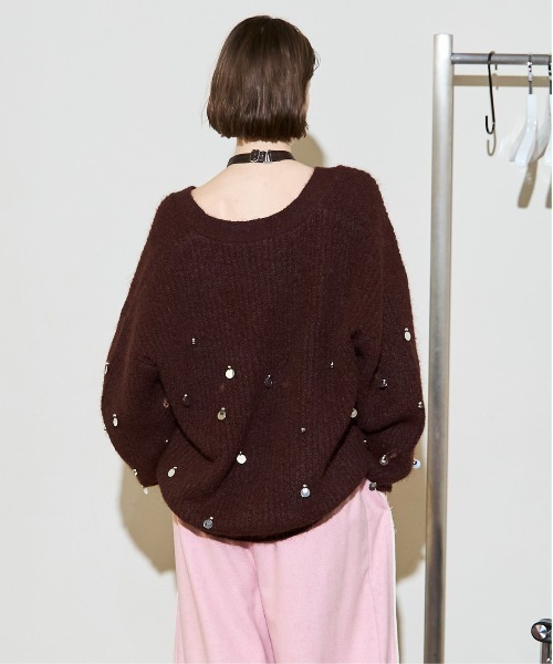 MAISON SPECIAL（メゾンスペシャル）の「Spangle Knit Cardigan / スパングルニットカーディガン（カーディガン/ボレロ・レディース・ブルー/グレー/ブラウン・FREE）」の13枚目の写真