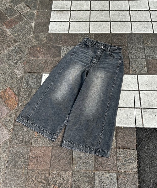 UNDERSTATEMENTs（アンダーステイトメント）の「【ユニセックス】ヴィンテージブラストワイドデニムパンツ（デニムパンツ・メンズ・ブルー/ブラック・SMALL/LARGE/MEDIUM）」の19枚目の写真