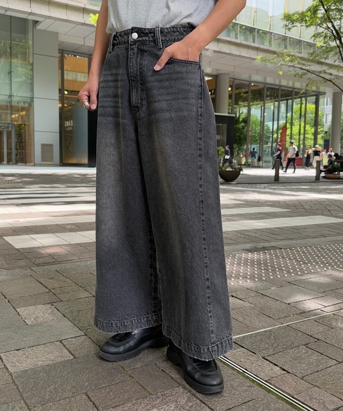 UNDERSTATEMENTs（アンダーステイトメント）の「【ユニセックス】ヴィンテージブラストワイドデニムパンツ（デニムパンツ・メンズ・ブルー/ブラック・SMALL/LARGE/MEDIUM）」の6枚目の写真