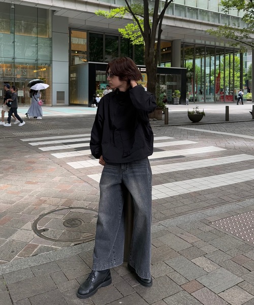 UNDERSTATEMENTs（アンダーステイトメント）の「【ユニセックス】ヴィンテージブラストワイドデニムパンツ（デニムパンツ・メンズ・ブルー/ブラック・SMALL/LARGE/MEDIUM）」の10枚目の写真