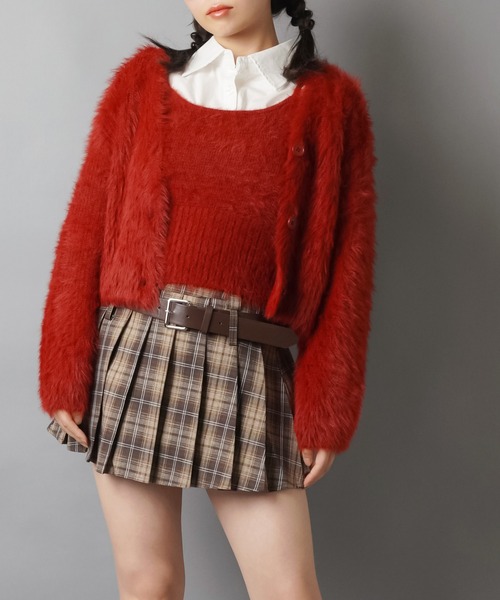 SPINNS(スピンズ)の「甘すぎないが正解◎トラッド映えチェックミニスカ(スカート・レディース・ブラウン/グレー・ONESIZE)」の7枚目の写真