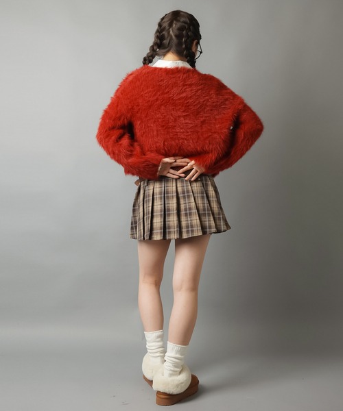 SPINNS(スピンズ)の「甘すぎないが正解◎トラッド映えチェックミニスカ(スカート・レディース・ブラウン/グレー・ONESIZE)」の11枚目の写真