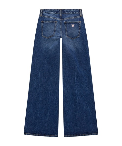 Guess(ゲス)の「GUESS Originals Flared デニムパンツ ワイドジーンズ(デニムパンツ・レディース・ダークインディゴブルー・27inch/24inch/26inch)」の2枚目の写真