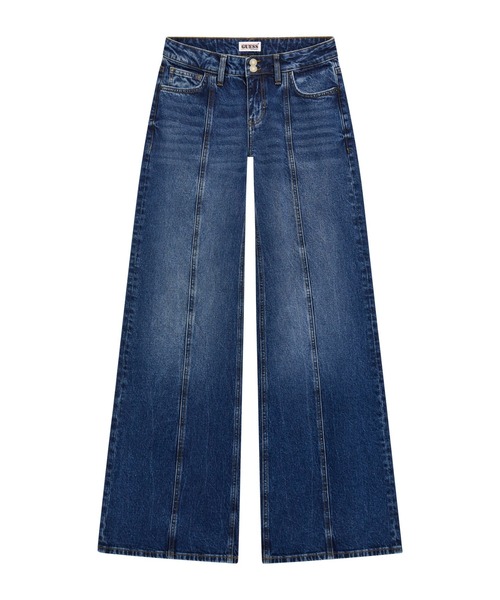 Guess(ゲス)の「GUESS Originals Flared デニムパンツ ワイドジーンズ(デニムパンツ・レディース・ダークインディゴブルー・27inch/24inch/26inch)」の8枚目の写真
