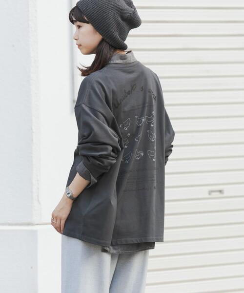 URBAN RESEARCH(アーバンリサーチ)の「鳥貴族×UR UnuboResearch LONG-SLEEVE T-SHIRTS A(Tシャツ/カットソー・メンズ・チャコールグレー/ブラック/モカ/オートミール/ホワイト・X-LARGE/LARGE/MEDIUM)」の6枚目の写真