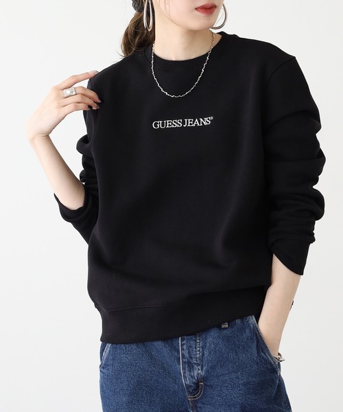 GUESS JEANS(ゲスジーンズ)の「GUESS JEANS GJ CN REG LOGO EMB SWEAT ゲス スウェット 長袖 ロゴ(スウェット・レディース・グレー/ブラック・M/S/XS)」の14枚目の写真