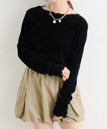 w closet | ベロアメロウトップス(Tシャツ/カットソー)