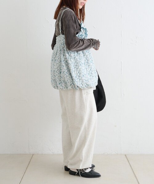 w closet（ダブルクローゼット）の「ベロアメロウトップス（Tシャツ/カットソー・レディース・ブラック/アイボリー/チャコールグレー/ピンク/ブラウン・FREE）」の14枚目の写真