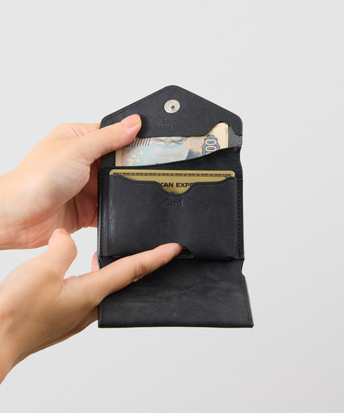 cramp（クランプ）の「Cramp クランプ / イタリアンプエブロレザーギャルソンコンパクトウォレット 日本製 革財布 / Cr-170PB（財布・メンズ・ブラック/オリーブ/キャメル/ネイビー・FREE）」の12枚目の写真