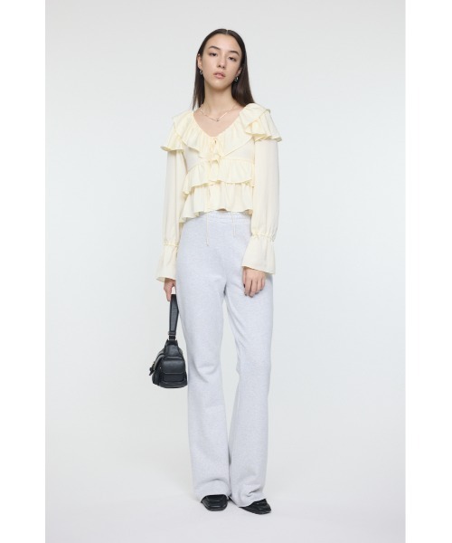 MOUSSY(マウジー)の「PETAL ブラウス(シャツ/ブラウス・レディース・ブラック/アイボリー/オレンジ系その他・FREE)」の9枚目の写真