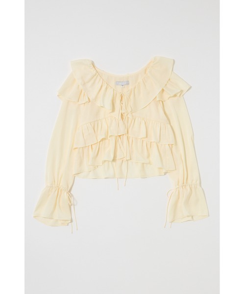 MOUSSY(マウジー)の「PETAL ブラウス(シャツ/ブラウス・レディース・ブラック/アイボリー/オレンジ系その他・FREE)」の11枚目の写真