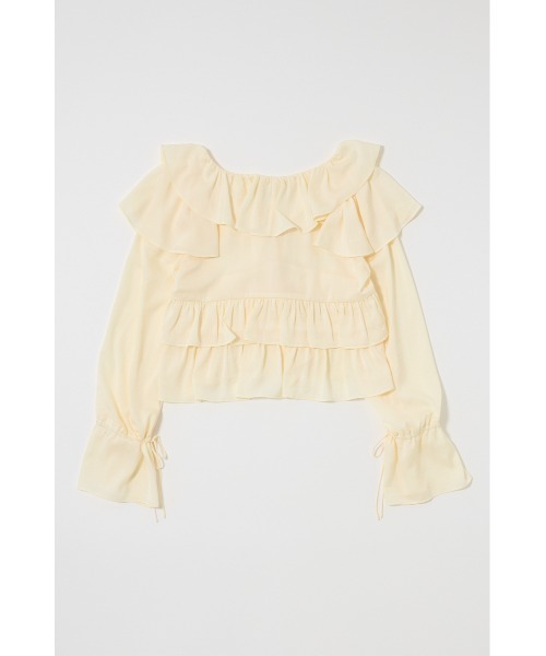 MOUSSY(マウジー)の「PETAL ブラウス(シャツ/ブラウス・レディース・ブラック/アイボリー/オレンジ系その他・FREE)」の12枚目の写真