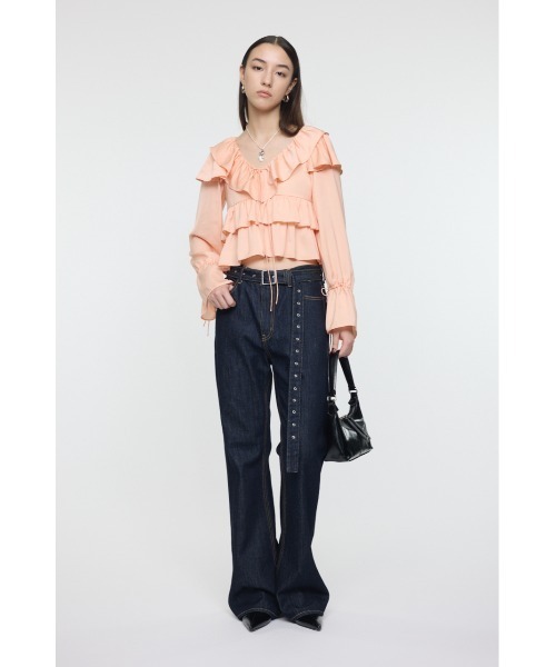 MOUSSY(マウジー)の「PETAL ブラウス(シャツ/ブラウス・レディース・ブラック/アイボリー/オレンジ系その他・FREE)」の14枚目の写真