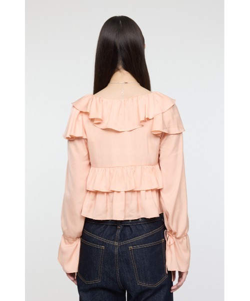 MOUSSY(マウジー)の「PETAL ブラウス(シャツ/ブラウス・レディース・ブラック/アイボリー/オレンジ系その他・FREE)」の18枚目の写真