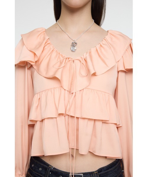 MOUSSY(マウジー)の「PETAL ブラウス(シャツ/ブラウス・レディース・ブラック/アイボリー/オレンジ系その他・FREE)」の19枚目の写真