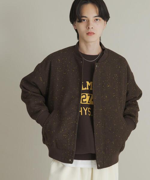 SENSE OF PLACE by URBAN RESEARCH（センスオブプレイスバイアーバンリサーチ）の「ウールタッチネップブルゾン（ブルゾン・メンズ・ブラック/ブラウン・MEDIUM/LARGE）」の2枚目の写真