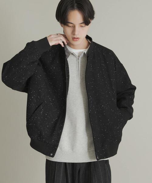 SENSE OF PLACE by URBAN RESEARCH（センスオブプレイスバイアーバンリサーチ）の「ウールタッチネップブルゾン（ブルゾン・メンズ・ブラック/ブラウン・MEDIUM/LARGE）」の3枚目の写真