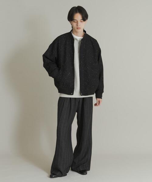 SENSE OF PLACE by URBAN RESEARCH（センスオブプレイスバイアーバンリサーチ）の「ウールタッチネップブルゾン（ブルゾン・メンズ・ブラック/ブラウン・MEDIUM/LARGE）」の8枚目の写真