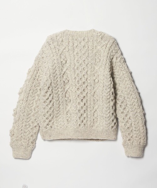 Steven Alan(スティーブンアラン)の「<Steven Alan>ケーブル ニット カーディガン(カーディガン/ボレロ・レディース・ナチュラル/ダークブラウン・FREE)」の3枚目の写真