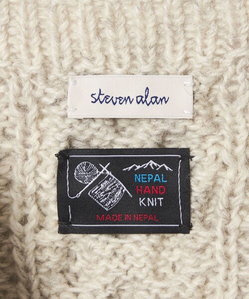 Steven Alan(スティーブンアラン)の「<Steven Alan>ケーブル ニット カーディガン(カーディガン/ボレロ・レディース・ナチュラル/ダークブラウン・FREE)」の7枚目の写真