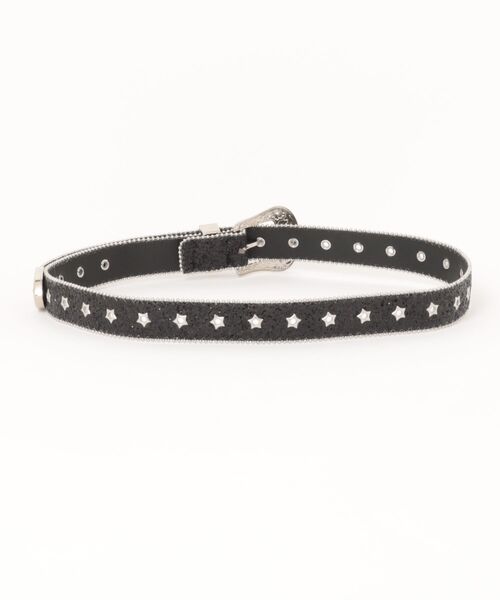 VIBGYOR(ヴィブジョー)の「【IZU】 ラインストーンウエスタンベルト(ベルト・メンズ・ブラック/シルバー・FREE)」の3枚目の写真