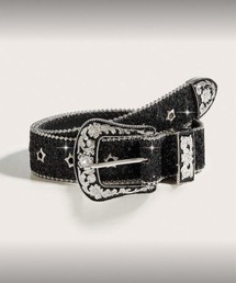 【IZU】 ラインストーンウエスタンベルト