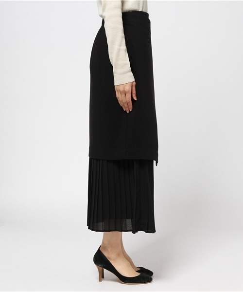 OSMOSIS（オズモーシス）の「rsk627-ﾚｲﾔｰﾄﾞﾗｯﾌﾟｽｶｰﾄ（スカート・レディース・ブラック/グレー/キャメル・FREE）」の6枚目の写真