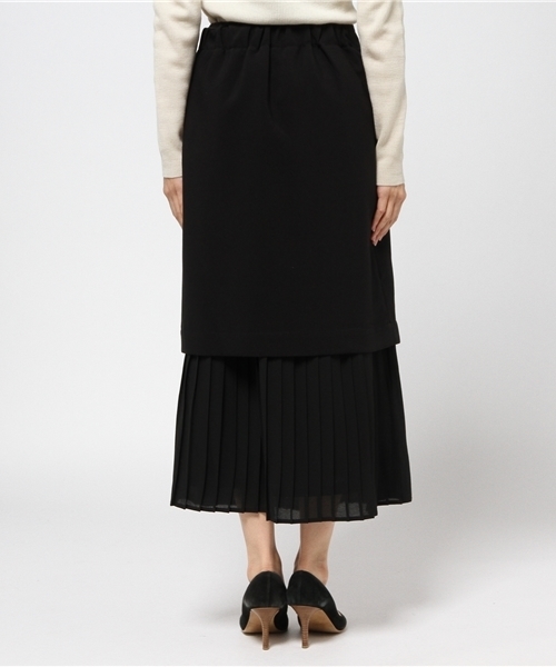 OSMOSIS（オズモーシス）の「rsk627-ﾚｲﾔｰﾄﾞﾗｯﾌﾟｽｶｰﾄ（スカート・レディース・ブラック/グレー/キャメル・FREE）」の7枚目の写真