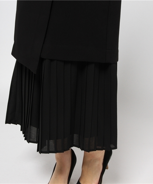 OSMOSIS（オズモーシス）の「rsk627-ﾚｲﾔｰﾄﾞﾗｯﾌﾟｽｶｰﾄ（スカート・レディース・ブラック/グレー/キャメル・FREE）」の13枚目の写真