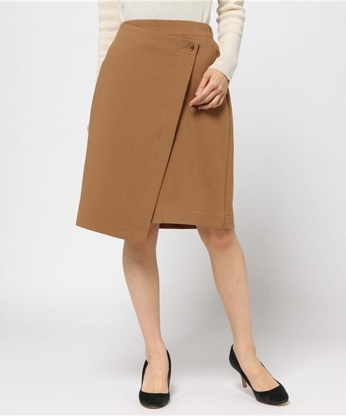 OSMOSIS（オズモーシス）の「rsk627-ﾚｲﾔｰﾄﾞﾗｯﾌﾟｽｶｰﾄ（スカート・レディース・ブラック/グレー/キャメル・FREE）」の10枚目の写真