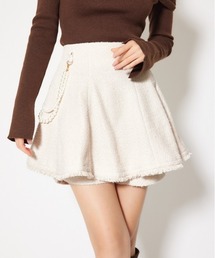 ツイードフレアスコートショートパンツ 秋服 冬服