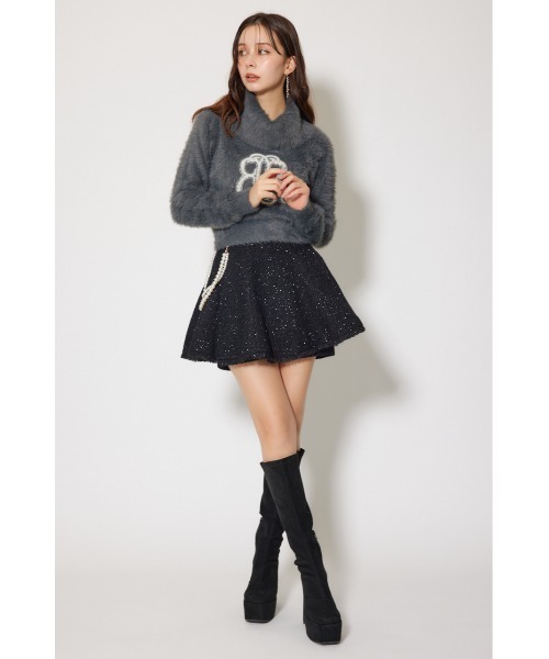 rienda(リエンダ)の「ツイードフレアスコートショートパンツ 秋服 冬服(スカート・レディース・ブラック系その他/ブラック/ベージュ・SMALL/X-SMALL/MEDIUM)」の16枚目の写真