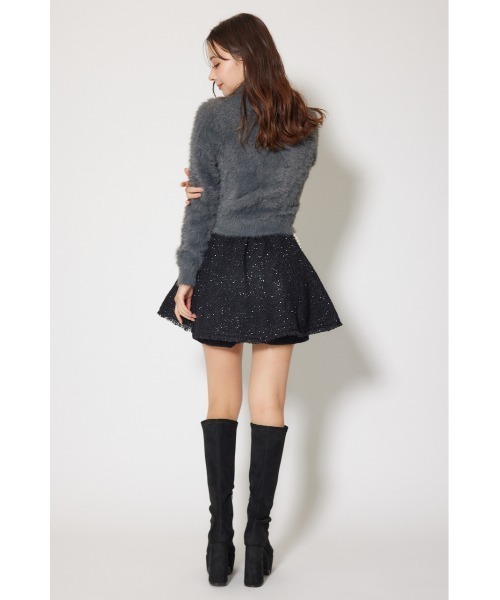 rienda(リエンダ)の「ツイードフレアスコートショートパンツ 秋服 冬服(スカート・レディース・ブラック系その他/ブラック/ベージュ・SMALL/X-SMALL/MEDIUM)」の9枚目の写真