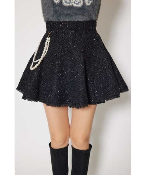 rienda(リエンダ)の「ツイードフレアスコートショートパンツ 秋服 冬服(スカート・レディース・ブラック系その他/ブラック/ベージュ・SMALL/X-SMALL/MEDIUM)」の12枚目の写真