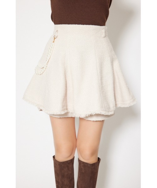 rienda(リエンダ)の「ツイードフレアスコートショートパンツ 秋服 冬服(スカート・レディース・ブラック系その他/ブラック/ベージュ・SMALL/X-SMALL/MEDIUM)」の19枚目の写真
